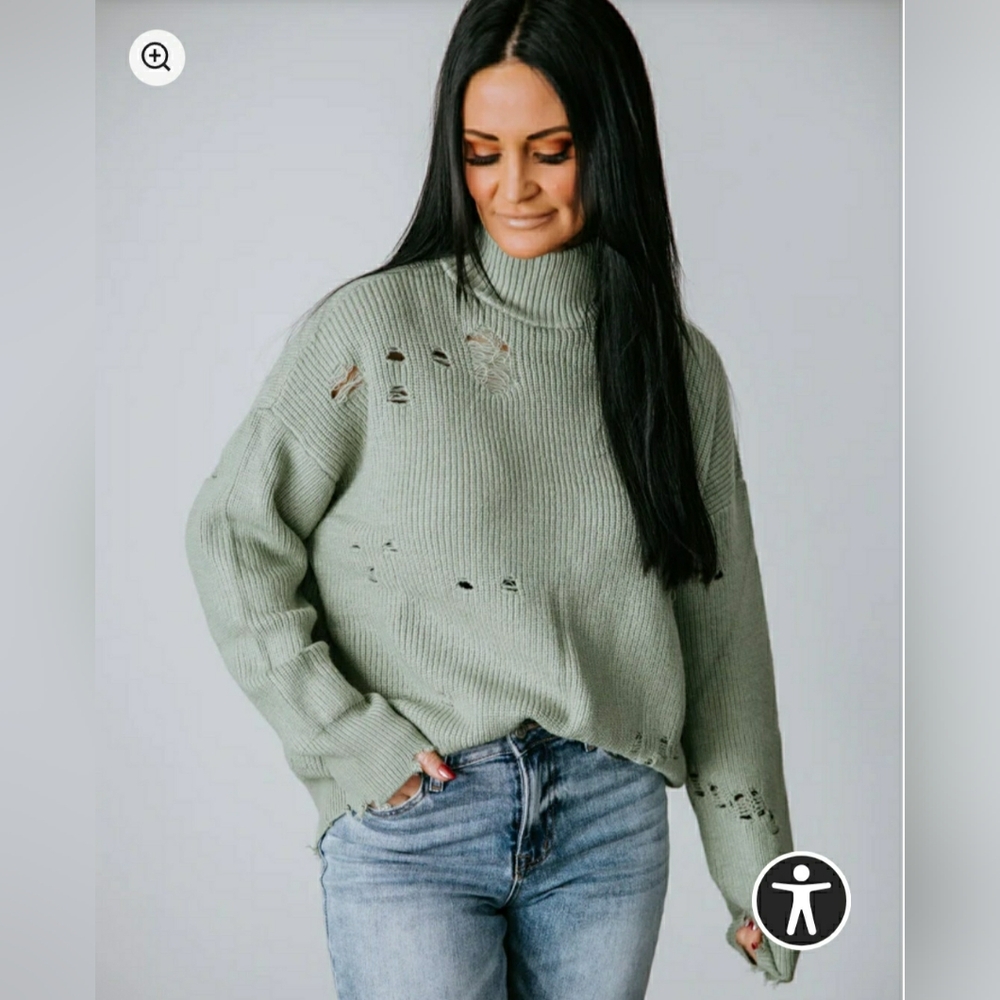 LILY & LOTTIE ETTIE DISTRESSED SWEATER by CHELSEA DEBOER - Picture 10 of 12